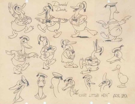 donald duck wise little hen