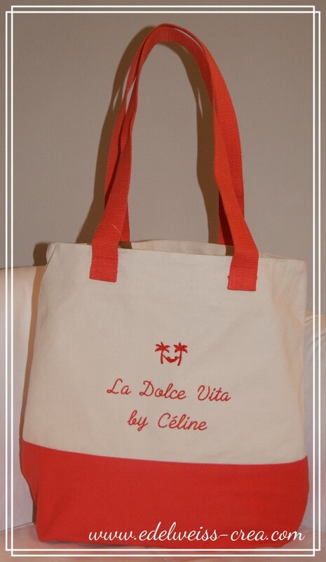 Grand sac zipé corail - La dolce vita by Céline