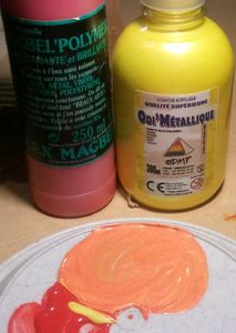 mélange polymer+odi'métallique= orange
