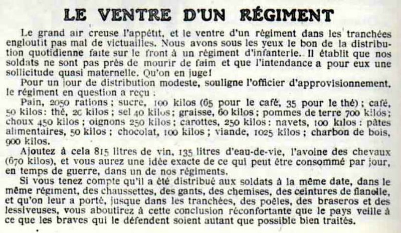 le ventre du régiment