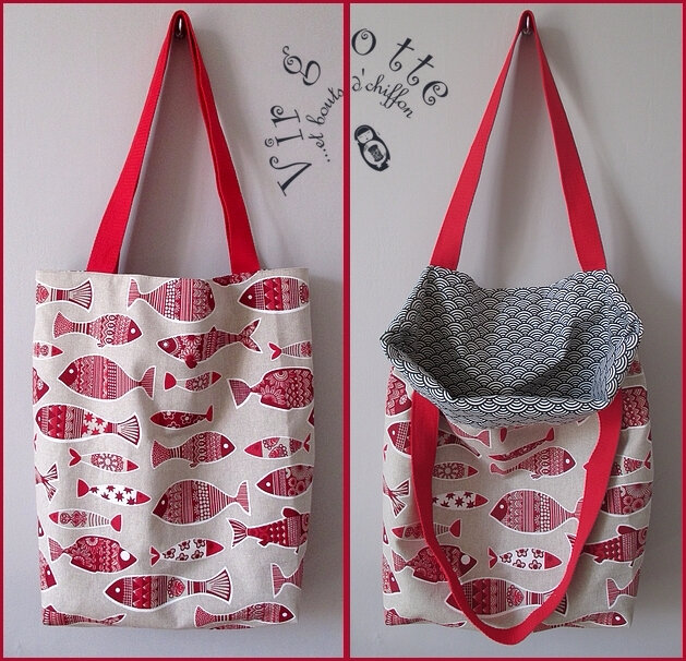 Tote bag Sardine rouge