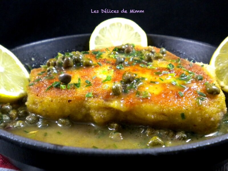 Côtes de veau panées au citron et aux câpres