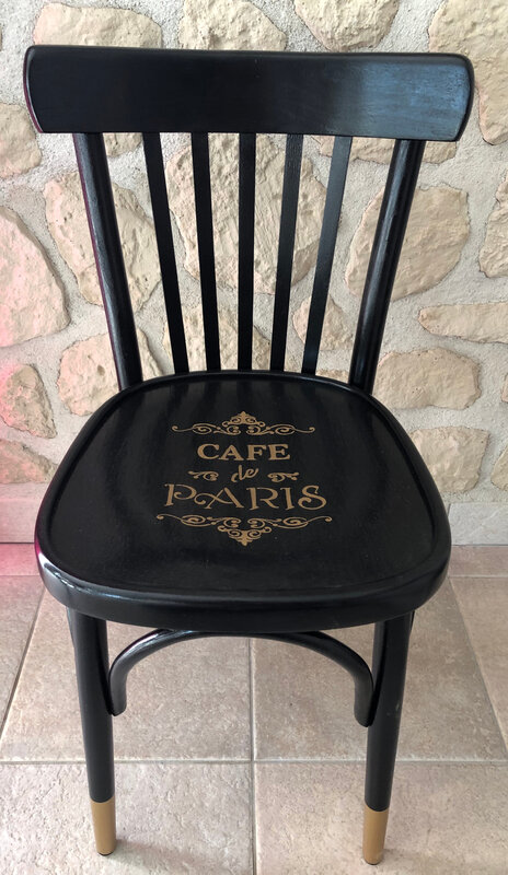 Chaises bistrot Café de Paris (vue de face)