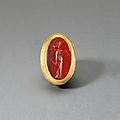 Gold and <b>Carnelian</b> Ring, Hellenistic, Greece, 3rd to 2nd Century B.C.