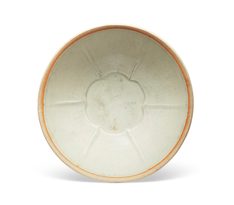 A Chinese molded Qingbai shallow bowl, Song-Yuan dynasty (960-1279)