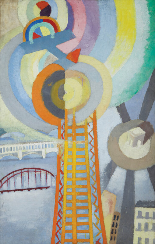 Delaunay_La-tour-Eiffel-et l'avion_1925_Paris