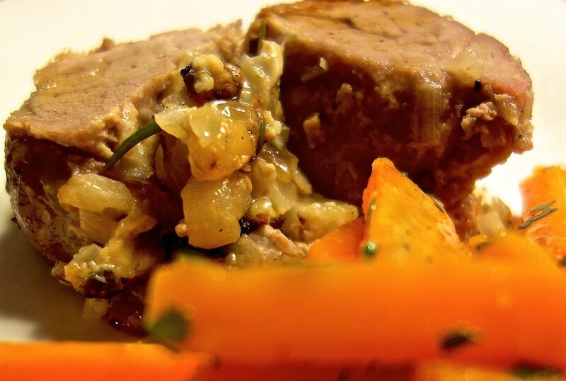 filet mignon farci poires-fourme d'Ambert