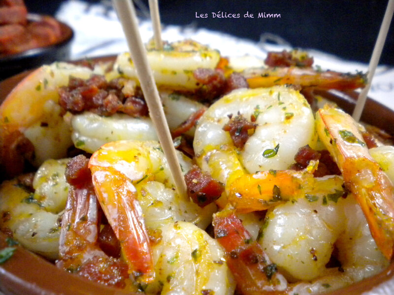 Une recette de tapas gambas au chorizo 4