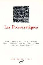 Les Présocratiques, Pléiade