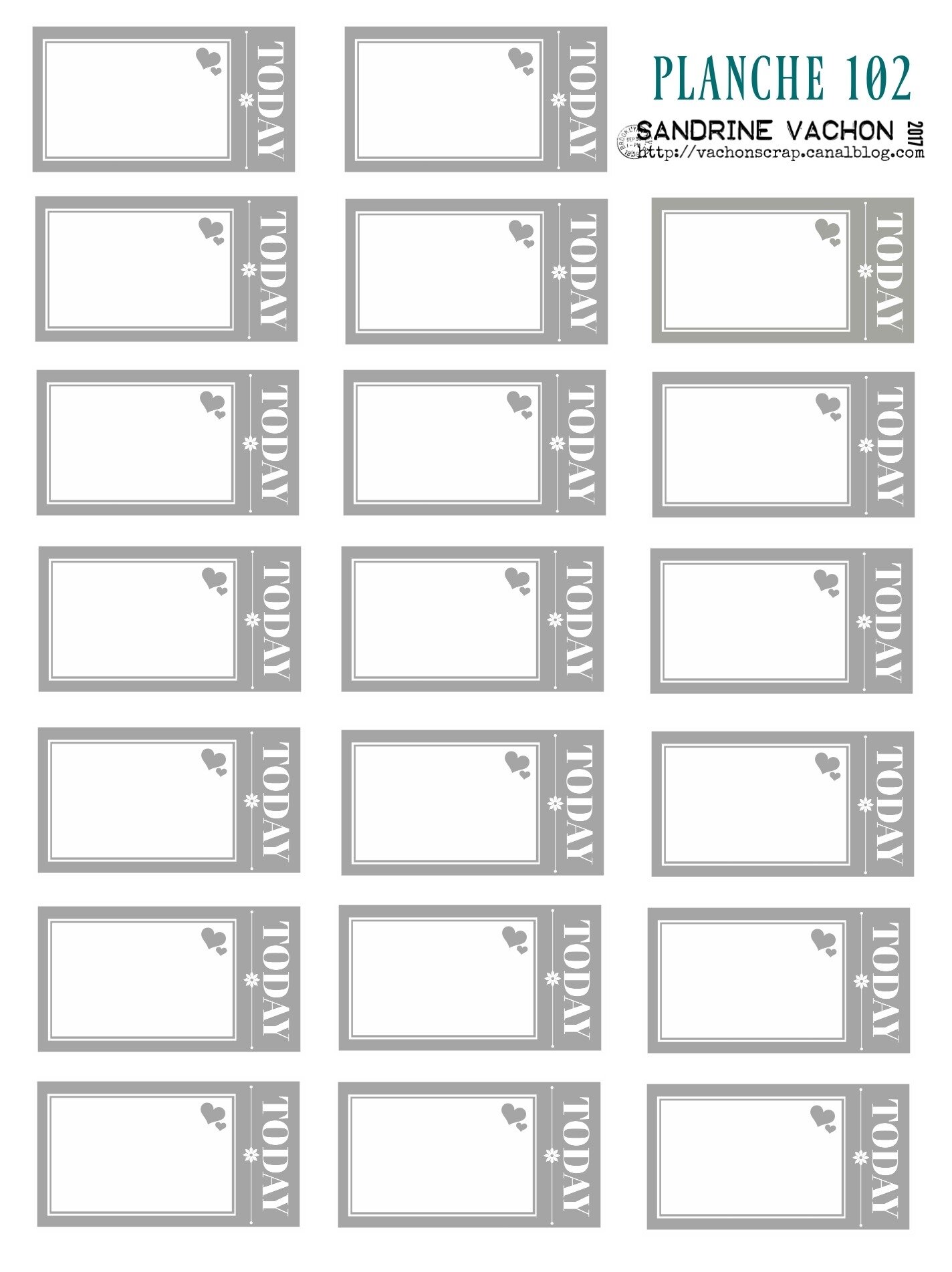 PLANCHE 102 TICKET TODAY GRIS