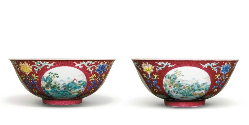 C. 1850 PAIR OF ROSE MEDALLION DEMI CUPS/SAUCERS For Sale