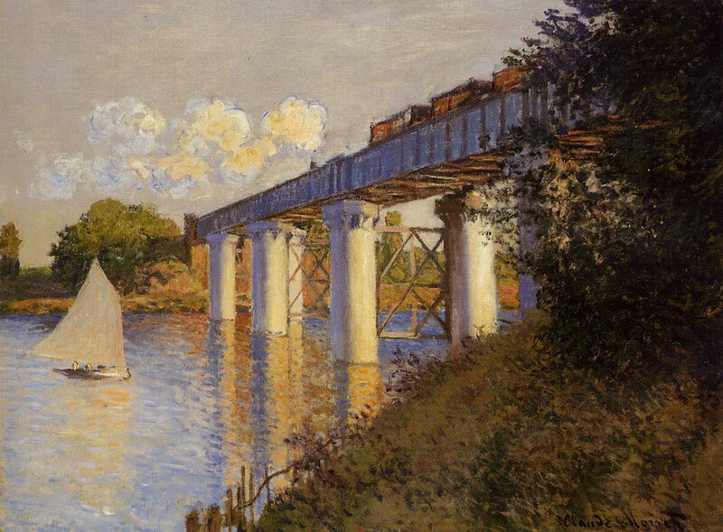 1873, Le pont du chemin de fer à Argenteuil