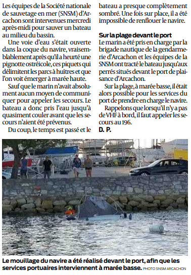 2018 09 14 SO Arcachon un bateau coulé 2