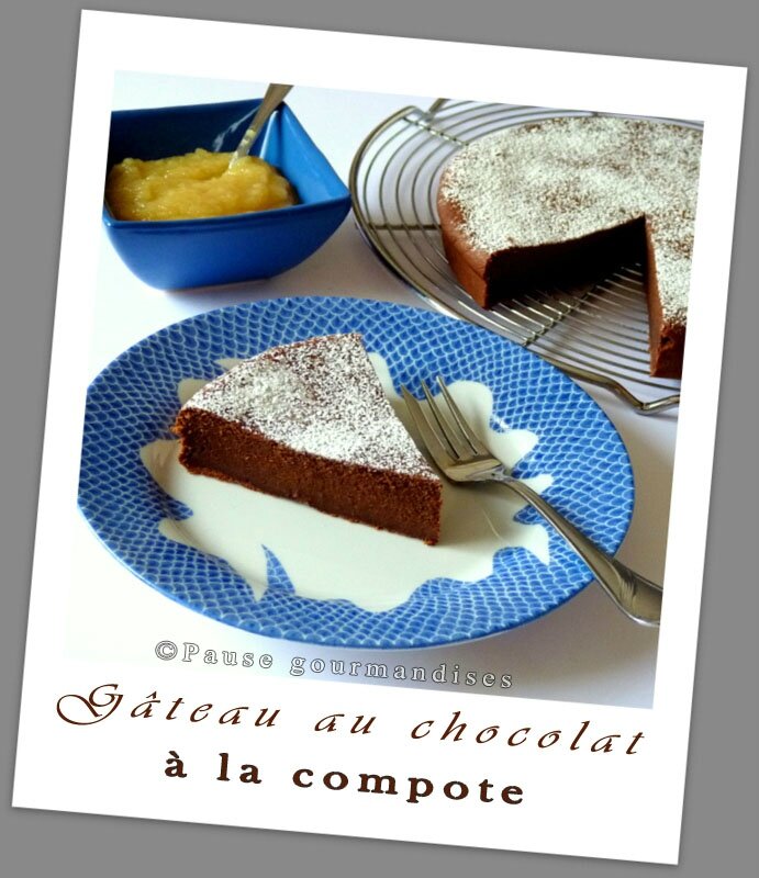 Gâteau au chocolat et compote (4)