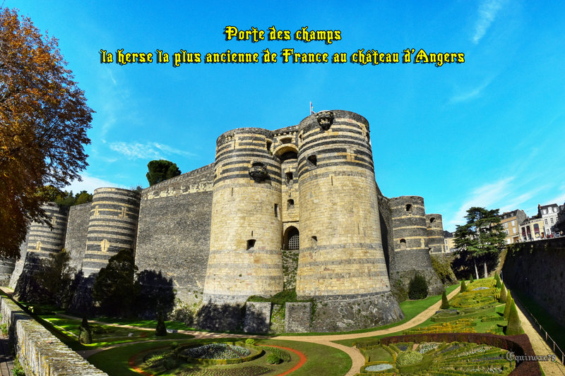 Porte des champs la herse la plus ancienne de France au château d’Angers