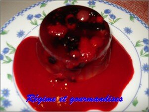 recettes dessert Fruits rouges en gelée dépices et son coulis de framboises