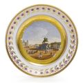 A Russian <b>Porcelain</b> Topographical Plate, <b>Imperial</b> <b>Porcelain</b> <b>Manufactory</b>, St. Petersburg, Period of Alexander I (1801-1825)