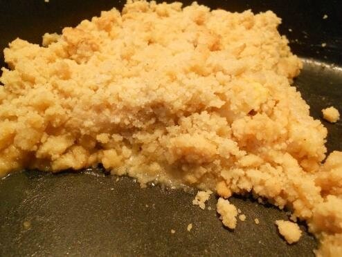 Crumble pomme poire amande