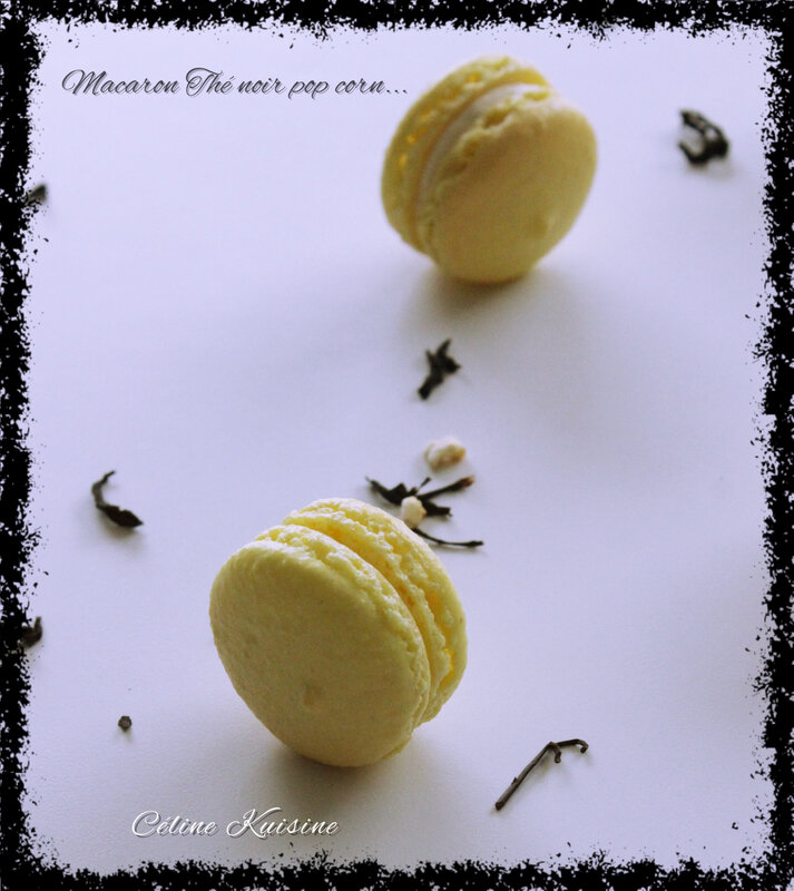 macaron thé noir