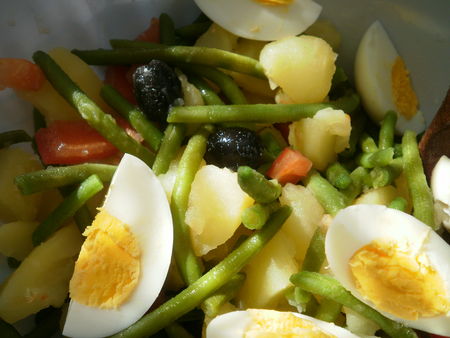 Salade de pommes de terre à la niçoise. Salade de pommes de terre à la niçoise.