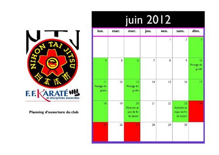 planning juin 2012