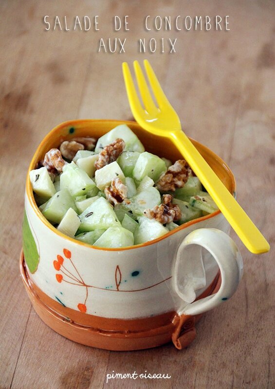 salade de concombre aux noix - Cucumber & walnuts salad