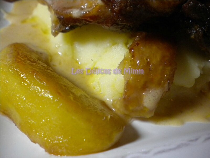 Canard confit, pommes caramélisées et sauce au cidre 3