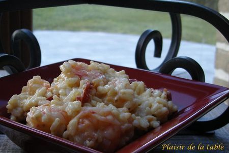 Risotto aux scampis et au curry vert
