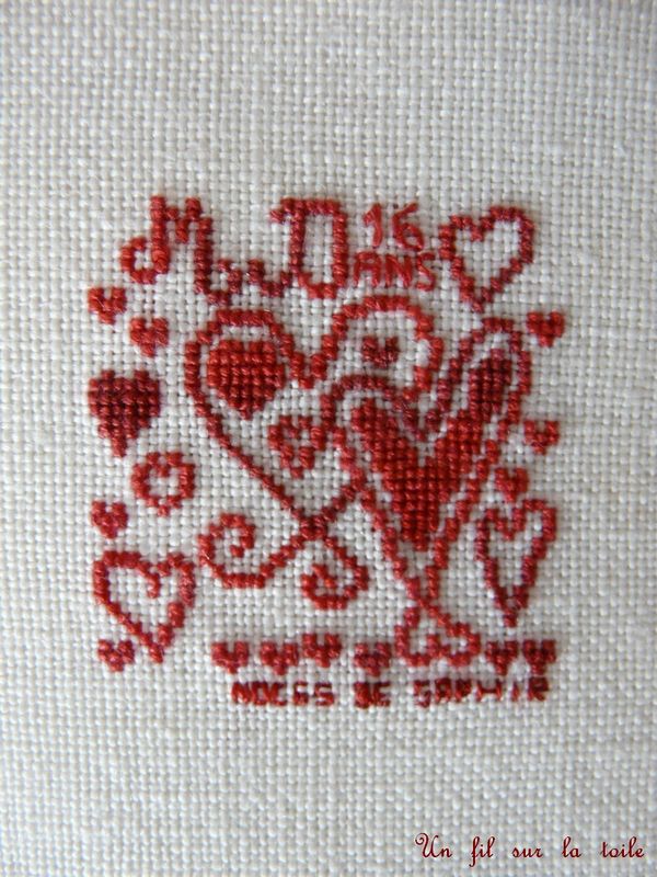 16 ans, noces de saphir. Miniature d'Alphabets.