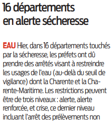 2022 05 19 SO 16 départements en alerte sécheresse