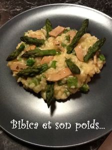 Risotto aux asperges et pointes de foie gras