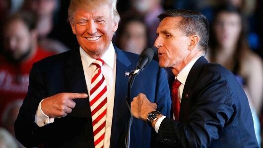 Donald Trump with Michael Flynn campaign