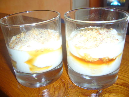 recettes entrees VERRINE FROMAGE BLANC SIROP D ERABLE...