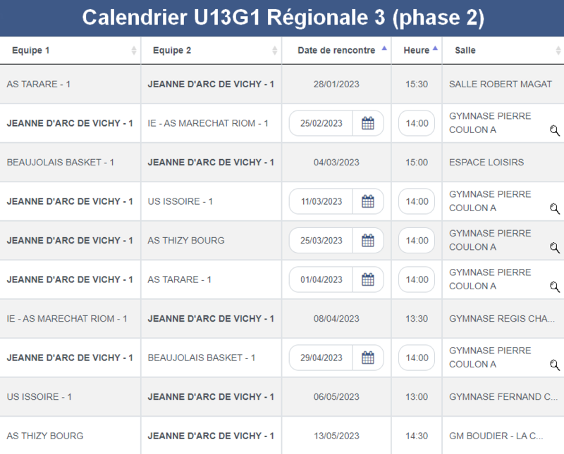 2023-01-20 Calendrier U13G1 phase 2