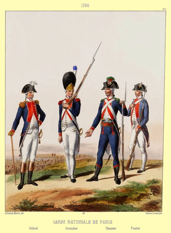 91-05-12 2 Garde nationale grenadier chasseur fusillier