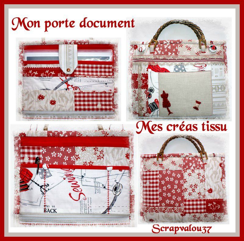 Porte document en tissu discount
