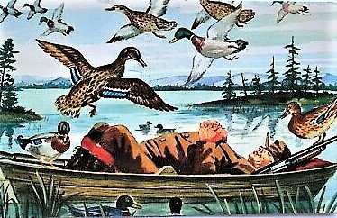 Vintage-Comic-Humor-Post-Card-1940s-Posted-Duck