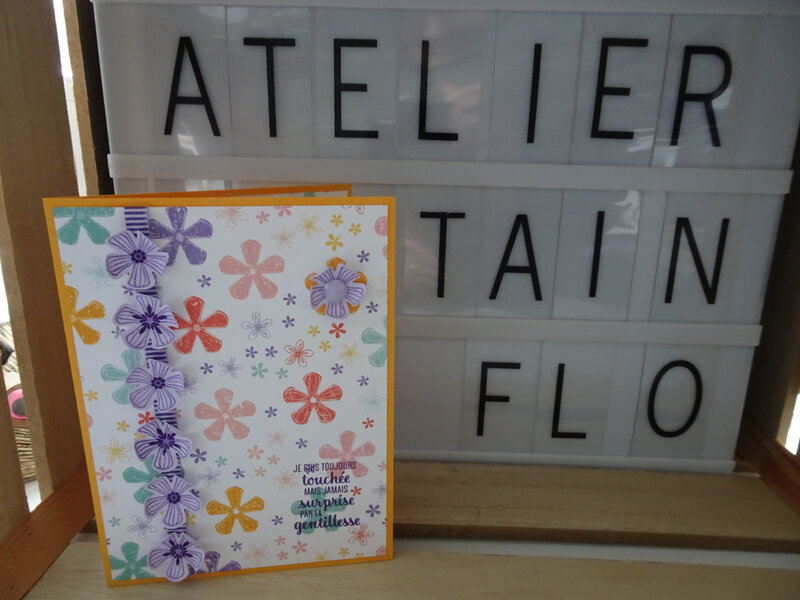 9a Carte Petite fleur Papier, Tampons et perfo petites fleurs