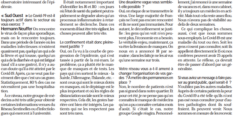 2020 05 16 SO Le Covid 19 est une maladie du tout ou rien2