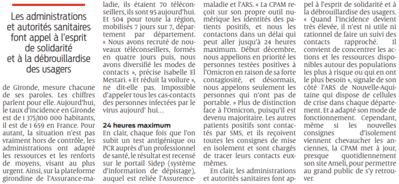 2022 01 05 SO Comment la CPAM et l'ARS font le suivi des cas Covid2