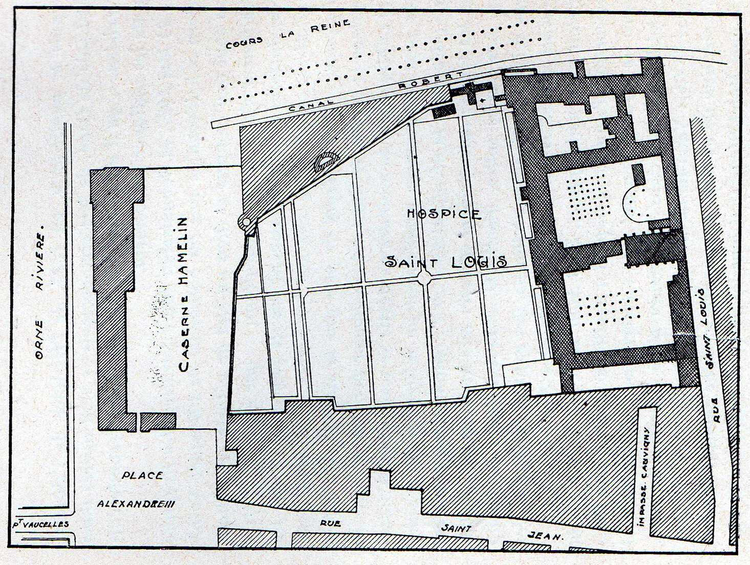 09 Caen, Hospice Saint-Louis, plan