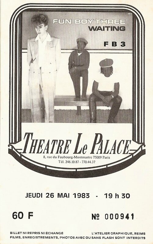 1983 05 Fun Boy Three Palace Billet