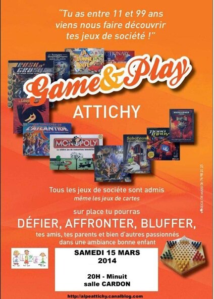 Affiche Game & play2 mars 2014