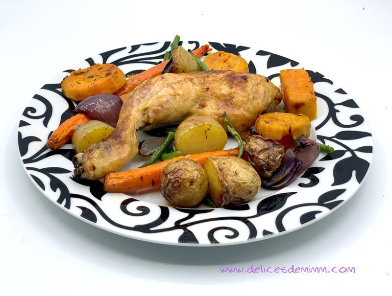 Cuisses de poulet et légumes au four 4