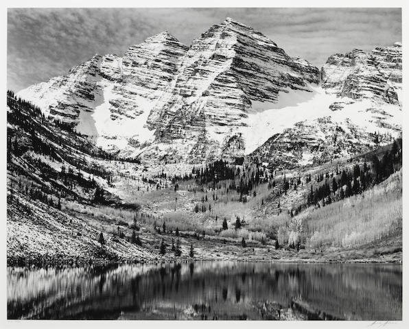 Ansel Adams (1902-1984) Maroon Bells, near Aspen Colorado, 1951