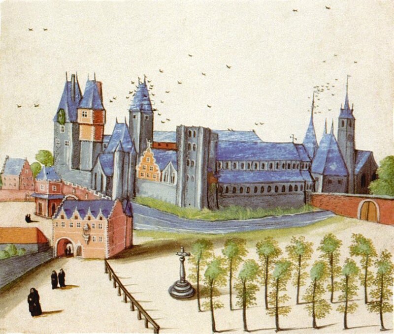 vue de l'abbaye 1602 du duc de Croy