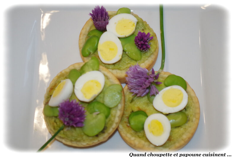 tartelettes aux féves et oeufs de caille-4946