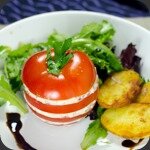 Mille-feuilles de tomates au thon