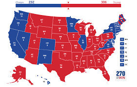 Electoral college map result 2016