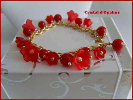 Cristaldopaline bracelet fleur lucite rouge2